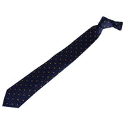 David Van Hagen Polka Dot Tie - Navy/Gold