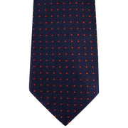 David Van Hagen Spotted Tie - Navy/Red