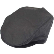 Dents Wax Cotton Flat Cap - Black