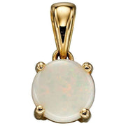 Elements Gold October Birthstone Pendant - White/Gold