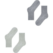 Esprit Allover Stripe 2 Pack Socks - Green