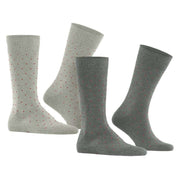 Esprit Fine Dot 2 Pack Socks - Grey