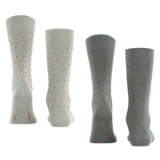 Esprit Fine Dot 2 Pack Socks - Grey
