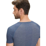 Falke Wool Tech Light Short Sleeve Sports T-Shirt - Captain Blue