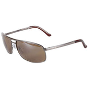 French Connection Metal Rectangle Sunglasses - Dark Gunmetal Grey