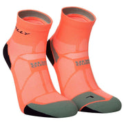 Hilly Marathon Fresh Anklet Min Socks - Neon Candy/Sage Green