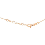 KJ Beckett Polished Disc Adjustable Necklace - Rose Gold