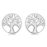 KJ Beckett Tree of Life Stud Earrings - Silver