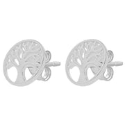 KJ Beckett Tree of Life Stud Earrings - Silver