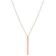 KJ Beckett Vertical Bar Necklace - Rose Gold