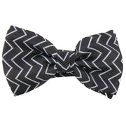 Knightsbridge Neckwear Bow Tie and Cummerbund Set - Black/Silver