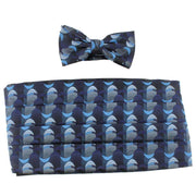 Knightsbridge Neckwear Bow Tie and Cummerbund Set - Blue
