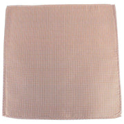 Knightsbridge Neckwear Checked Silk Pocket Square - Orange/White/Black