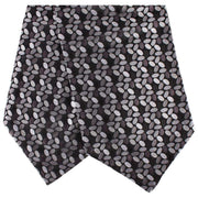 Knightsbridge Neckwear Circles Silk Cravat - Black/Grey