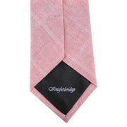 Knightsbridge Neckwear Cotton Tie and Pocket Square Set - Salmon Pink