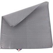 Knightsbridge Neckwear Dogstooth Silk Pocket Square - Black/White