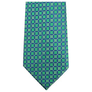 Knightsbridge Neckwear Geometric Tie - Green/Blue