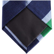 Knightsbridge Neckwear Kensington Diagonal Striped Silk Tie - Navy/Green