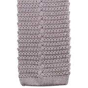 Knightsbridge Neckwear Knitted Tie - Silver