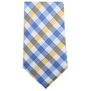 Knightsbridge Neckwear Light Checked Tie - Blue/Yellow/White