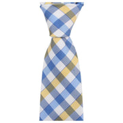 Knightsbridge Neckwear Light Checked Tie - Blue/Yellow/White