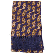 Knightsbridge Neckwear Paisley Aviator Silk Scarf - Navy