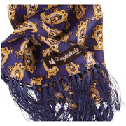 Knightsbridge Neckwear Paisley Aviator Silk Scarf - Navy