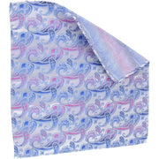 Knightsbridge Neckwear Paisley Silk Pocket Square - Blue