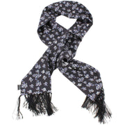 Knightsbridge Neckwear Paisley Silk Scarf - Black/Blue