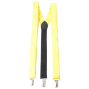 Knightsbridge Neckwear Plain Clip Braces - Yellow