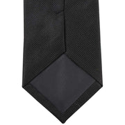Knightsbridge Neckwear Plain Diagonal Ribbed Tie - Black