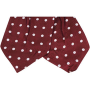 Knightsbridge Neckwear Polka Dot Silk Cravat - Wine/White