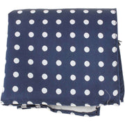 Knightsbridge Neckwear Polka Dot Silk Pocket Square - Navy/White
