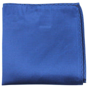 Knightsbridge Neckwear Ribbed Silk Pocket Square - Blue