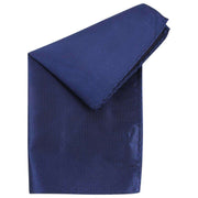 Knightsbridge Neckwear Ribbed Silk Pocket Square - Navy