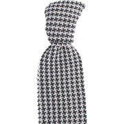 Knightsbridge Neckwear Silk Knitted Houndstooth Tie - Black/White
