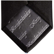 Knightsbridge Neckwear Single Striped Silk Skinny Tie - Black/Blue