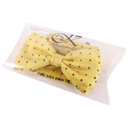 Knightsbridge Neckwear Spots Silk Bow Tie - Yellow/Black