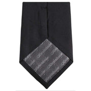 Knightsbridge Neckwear Striped Diamante Tie - Black/Silver