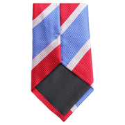 Knightsbridge Neckwear Striped Tie - Blue/Red/White