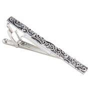 Knightsbridge Neckwear Swirl Tie Clip - Silver