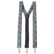 Knightsbridge Neckwear Tartan Clip Braces - Green