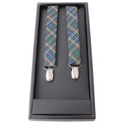 Knightsbridge Neckwear Tartan Clip Braces - Green