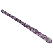 Knightsbridge Neckwear Tonal Floral Tie - Purple/Burgundy