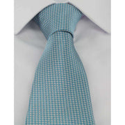 Michelsons of London Bright Puppytooth Polyester Tie - Teal Blue
