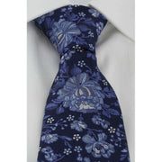 Michelsons of London Detailed Floral Silk Tie - Blue