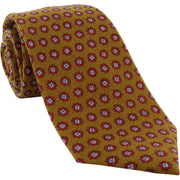 Michelsons of London Floral Neat Wool Tie - Mustard