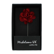 Michelsons of London Flower Lapel Pin - Red