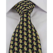 Michelsons of London Gingerbread Christmas Polyester Tie - Dark Navy