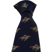 Michelsons of London Horse Racing Silk Tie - Navy